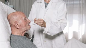 old man in nursing home